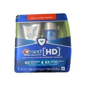 Crest Pro-Health HD Daily Two-Step Toothpaste System New In Package Whitening